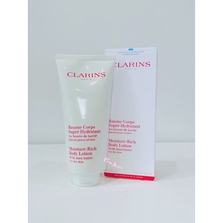 บอดี้โลชั่น เติมน้ำเพิ่มความชุ่มชื่น Clarins Moisture-Rich Body Lotion With Shea Butter 200 ml-(ผิวแห้ง)