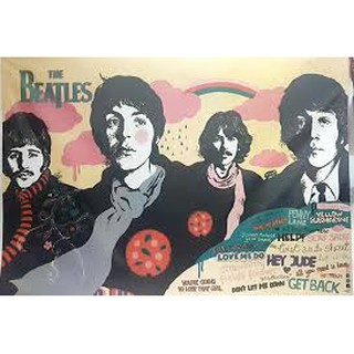 โปสเตอร์ The Beatles เดอะ บีเทิลส์ วง ดนตรี ร็อกแอนด์โรล รูป ภาพ ติดผนัง สวยๆ poster 34.5x23.5นิ้ว(88 60 ซม.โดยประมาณ)