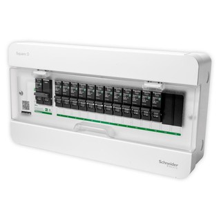 Electrical cabinet CONSUMER UNIT + MAIN SCHNEIDER SQUARE D CLASSIC PLUS 14-WAY 50A Circuit breaker Electrical work ตู้ไฟ