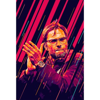 โปสเตอร์ เจอร์เก้น คล็อปป์ Jurgen Klopp Liverpool The Kop YNWA  Poster ตกแต่งผนัง ฟุตบอล ของขวัญ รูปภาพ ภาพถ่าย Football