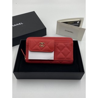 Like newwww chanel zippy medium wallet HL29 red caviar รุ่นใหม่นะคะ