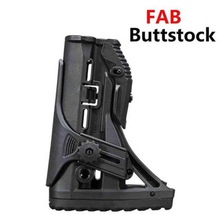 พานท้าย M4  FAB Buttstock สำหรับใช้กับแกนพานท้ายยืดหดมีรูสำหรับติดหูกวินได้ทั้งฝั่งซ้ายละฝั่งขวา