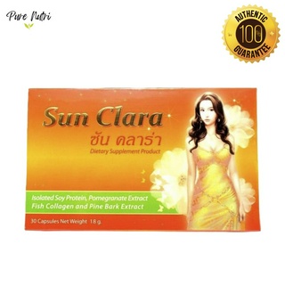 Sun Clara ซัน คลาร่า อาหารเสริมสำหรับผู้หญิง กล่องส้ม 30 แคปซูล