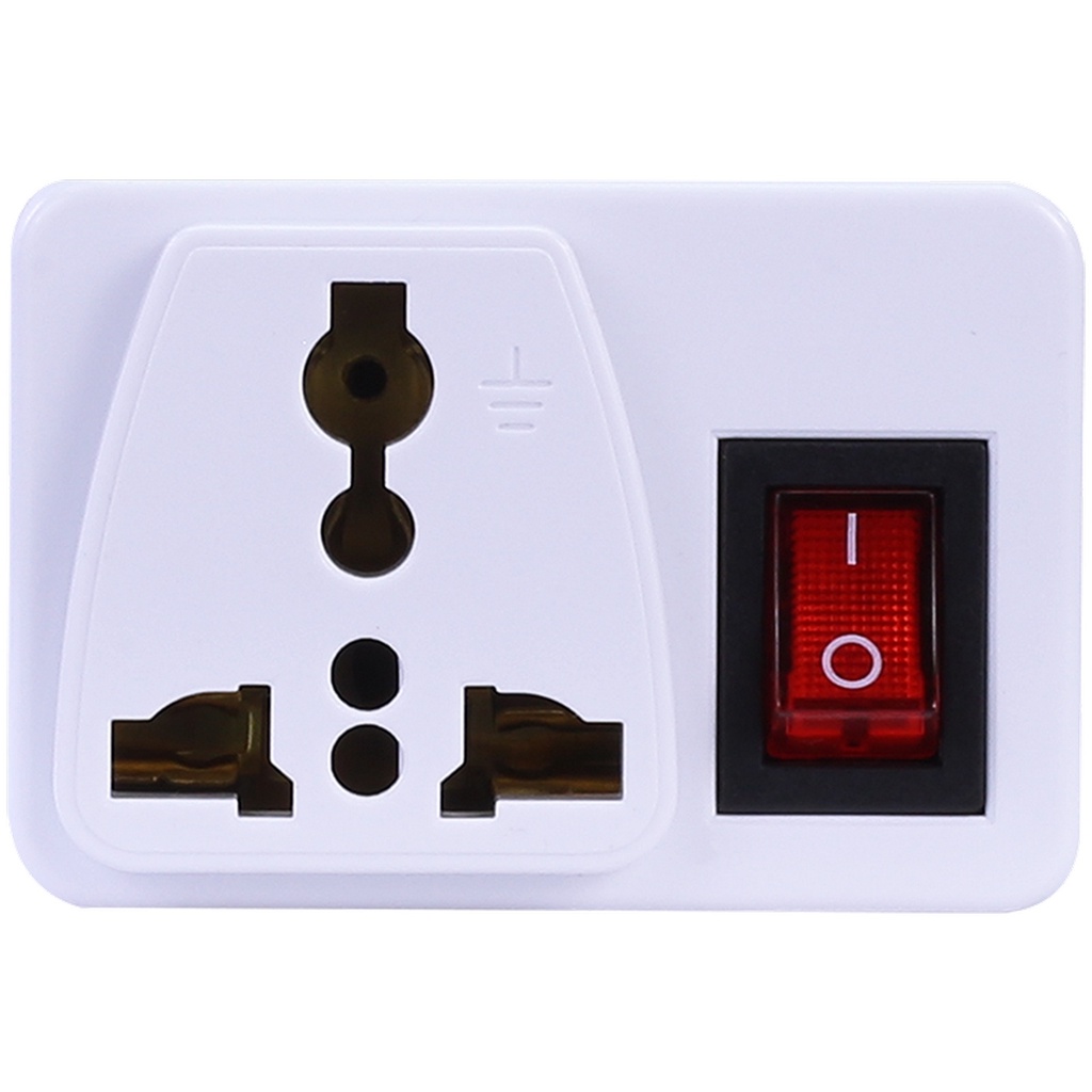 TOSHINO ปลั๊กแปลง อะแดปเตอร์ 2 ขาแบน  ขนกลม 1 สวิตช์ รุ่น CO6S CO6S-A