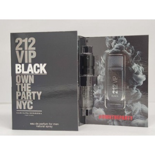 Vial 🔥 Carolina Herrera 💢 212 VIP Black own the party NYC EDP for men 1.5ml น้ำหอมชนิดพกพา น้ำหอมไวออลแท้💯