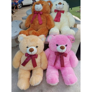 💖🐻ตุ๊กตาหมีขนปุย ตัวใหญ่ นุ่มมาก ขนาด1เมตร พร้อมส่งจร้า มีเก็บเงินปลายทาง 🚩ด้านในเป็นใยสังเคราะห์นุ่มๆค่ะ