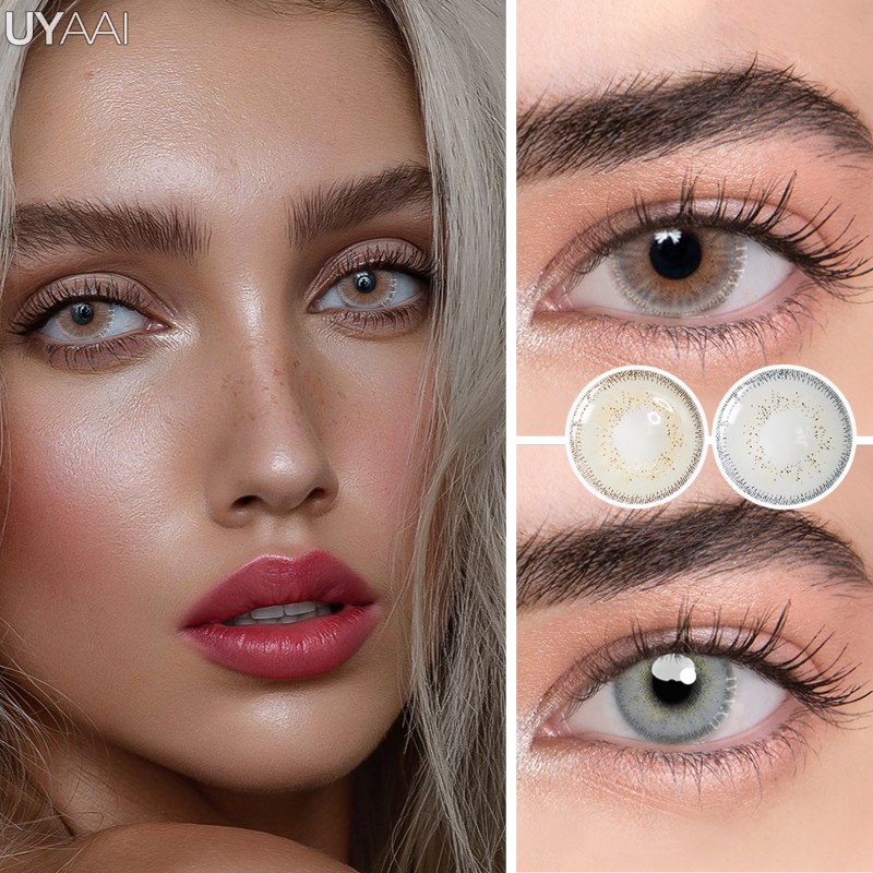 Uyaai คอนแทคเลนส์สีธรรมชาติ 2 ชิ้น