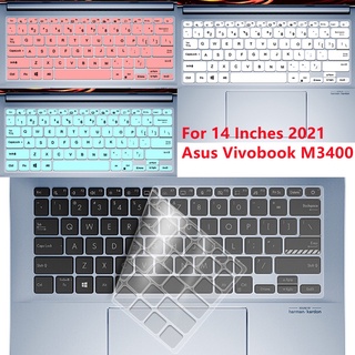 เคสแป้นพิมพ์ซิลิโคนแบบบางพิเศษสําหรับ 14 นิ้ว 2021 Asus Vivobook M3400 M3400Q D3400Q /Pro 14