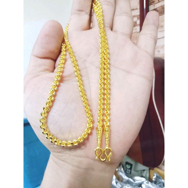 S31สร้อยคอลายคชกิต หนัก2สลึง1บาท2บาท ทองหุ้ม100%แถมฟรีตะขอ งานคุณภาพสีเหมือนของจริง ไม่แพ้ไม่คัน