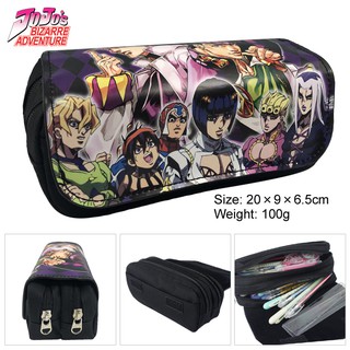 JoJos Bizarre Adventure สี 3D ผ้าใบกรณีดินสอสำหรับเด็ก