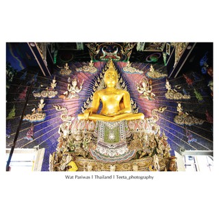 โปสการ์ดไทย ภาพพระพุทธสุโขทัย วัดปริวาส กรุงเทพ (4x6 นิ้ว)