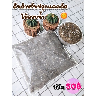 ดินปลูกกระบองเพรช ดินปลูกแคคตัสไม้อวบน้ำ สูตรโปร่งพิเศษ พร้อมส่ง