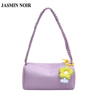 Jasmin NOIR กระเป๋าถือ กระเป๋าสะพายไหล่ สะพายข้าง หนัง PU ลายดอกไม้ หมอน สําหรับผู้หญิง