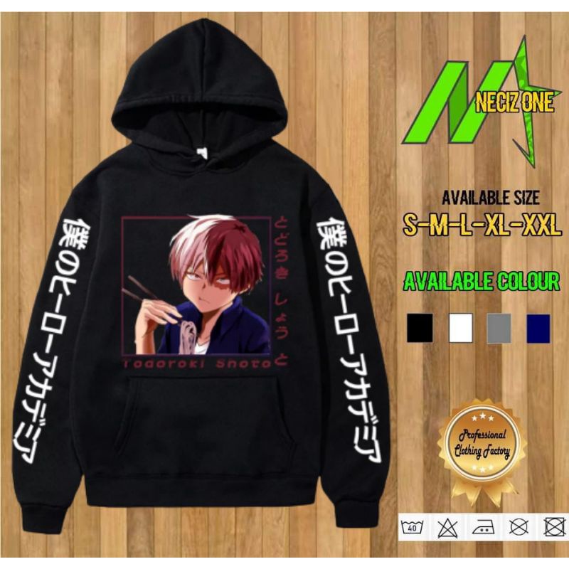JAPANESE ANIME COSPLAY HOODIE MY HERO ACADEMY MHA SHOTO TODOROKI EAT ~ READY SIZE S-XXL