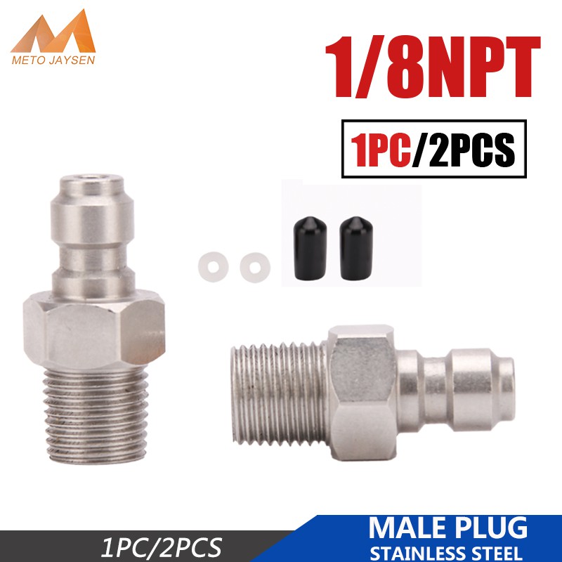 แรงดันสูง M10x1 สแตนเลสสตีล Quick Coupler Connector 8 มม.ชายปลั๊ก pcp Devices Coupler Adaptor pcp Quick Coupler เติม Adaptor ปลั๊กอุปกรณ์