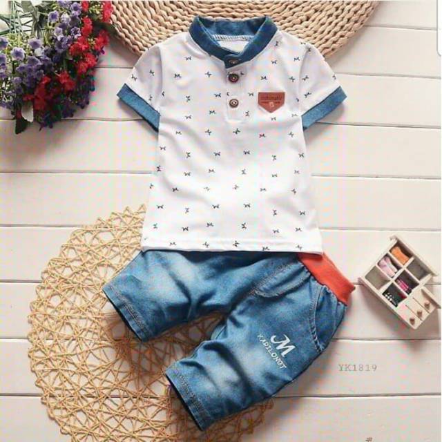 [St Morgan white VE]ชุดสูทเด็กชายสีขาวbabytery