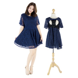 Muko Nico lace dress เดรสเปิดให้นม คลุมท้อง DZ22