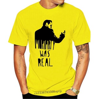เสื้อยืดลําลอง แขนสั้น พิมพ์ลาย Moriarty Was Real เข้ากับทุกการแต่งกาย สไตล์คลาสสิก เรโทร แฟชั่นฤดูร้อน สําหรับผู้ชาย ไซ