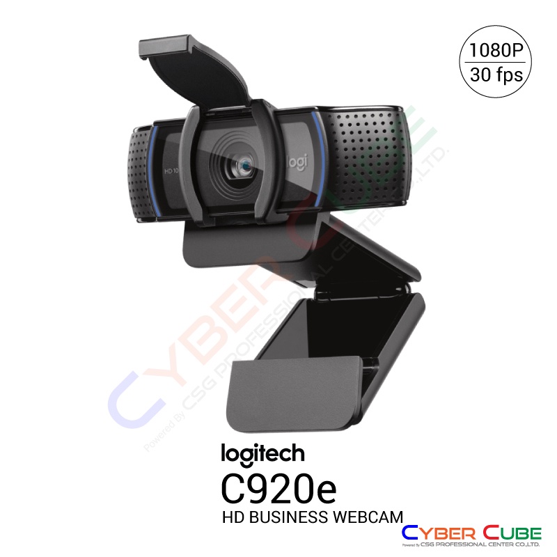 Logitech C920e HD BUSINESS WEBCAM ( กล้องเว็บแคม ) - HD WEBCAM ( 1080p / 30fps ) / WideScreen 78° / (Stereo Mic)