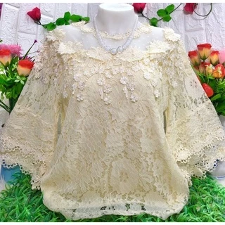 เสื้อลูกไม้ สีพื้น รอบอก40_42/46_48