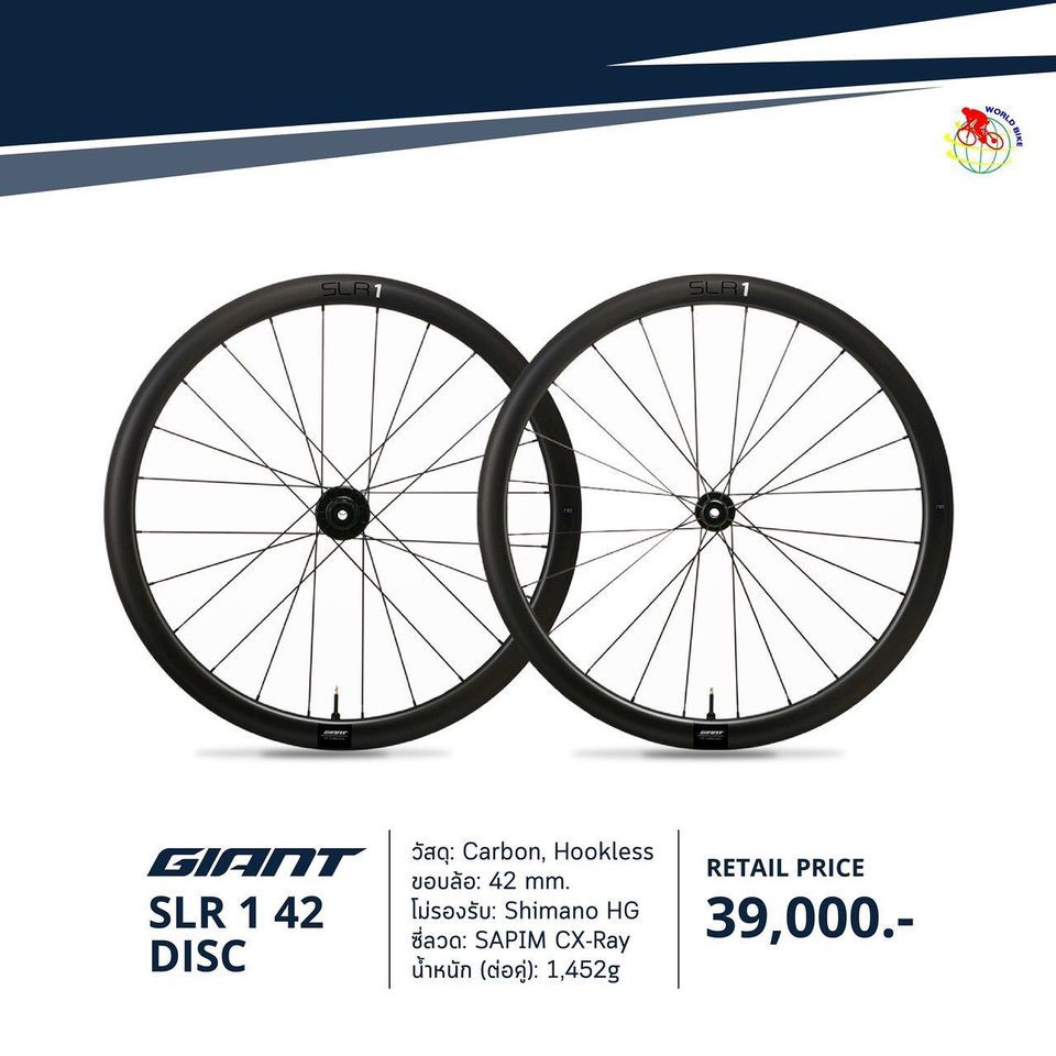 GIANT SLR 1 42 DISC HOOKLESS ホイール - 自転車