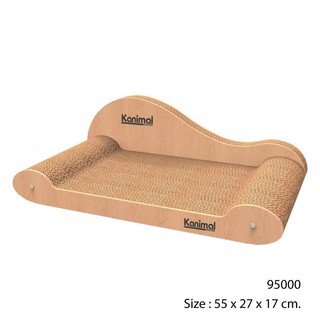Kanimal 🐱 ที่ข่วนเล็บแมว ขนาด​ 17x55x27​ ซม​  ทรงโซฟา​โค้ง  (ของเล่นแมว​  ที่ลับเล็บแมว ที่ฝนเล็บแมว ที่ข่วนเล็บ) 95000