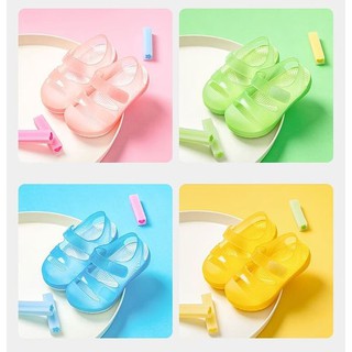 Rubber beach shoes รองเท้าRubber shoesสีสัน สดใส น่ารัก ตัวพื้นยางทำเป็นลายคลื่นกันลื่นได้ดี สัมผัสนุ่ม สบาย