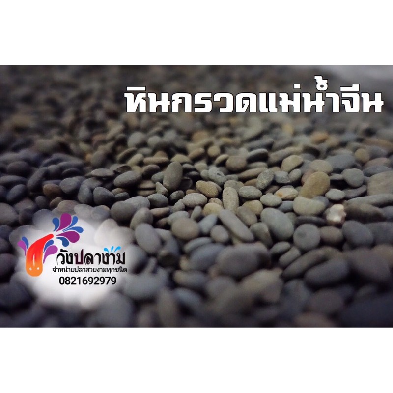 หินกรวดแม่น้ำจีน รองพื้นตู้ปลา ธรรมชาติ 100% แต่งสวน สวยๆ
