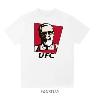 เสื้อยืดคอกลม【leee】T-Shirt Conor Mcgregor Ufc Colonel Tee Shirt Harland Sanders Creative Design Short Sleeve T Shirt เสื