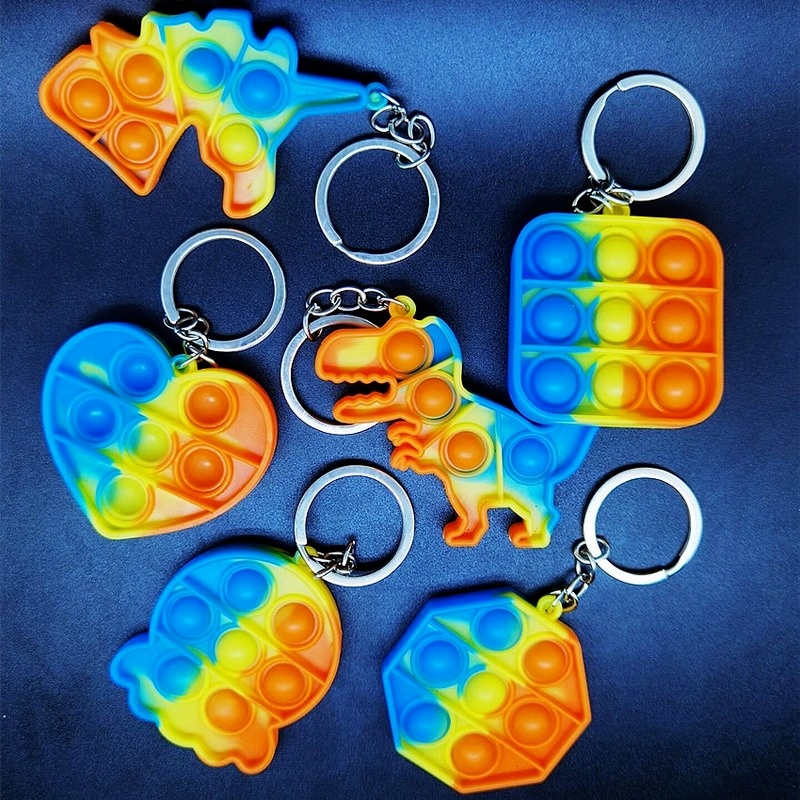 Macaron Pop IT Bag Charm พวงกุญแจของเล่นบีบอัดยูนิคอร์น - รูปที่ 3