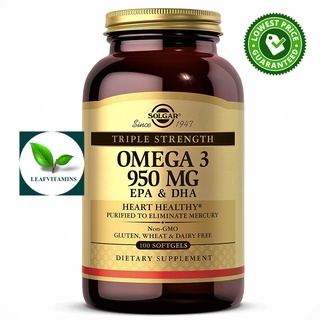 Solgar Triple Strength Omega 3 - 950 mg / 100 Softgels