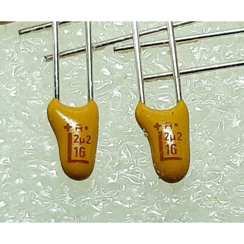 C Tantalum 2.2uf 16v capacitor ตัวเก็บประจุ ชนิด แทนทาลัม คาปาซิเตอร์