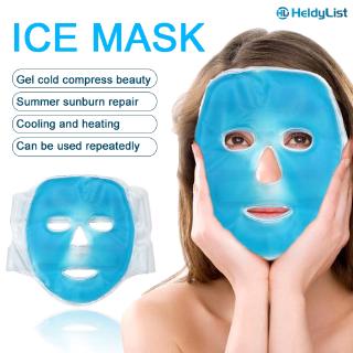 Cold Gel Face PVC Mask Blue Full Face Cooling reused harmless and tasteless Mask Fatigue Relief Relaxation Pad Dark Circles With Cold ice  hot compress beauty mask for women LDYLIST