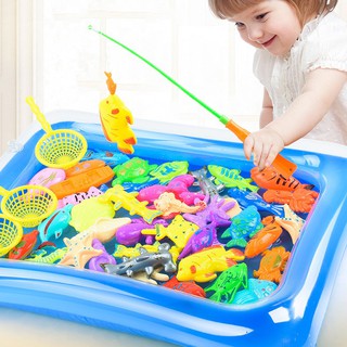 เกมตกปลา ของเล่นตกปลาแม่เหล็ก Fishing Game Magnet Fishing Toy 654G