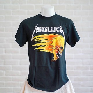 เสื้อวง METALLICA ลิขสิทธิ์แท้100% ลาย FLAMING SKULL TOUR 94