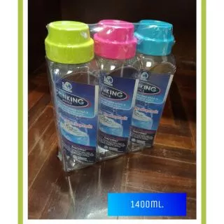 ขวดน้ำใส่น้ำดื่มแพค 3 ใบ ทรงกลมและเหลี่ยม ขนาดทรงกลม 1100 ml. และทรงเหลี่ยม1400ml.🔥