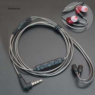 【RB】สายหูฟัง Mmcx พร้อมไมโครโฟนควบคุมระดับเสียง สําหรับ Shure SE215 SE315 SE535