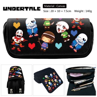 กระเป๋าใส่ปากกา ดินสอ ผ้าใบ ลายการ์ตูน UNDERTALE Papyrus Toriel Frisk Sans 3D