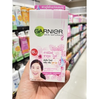 Garnier การ์นิเย่ ซากุระ ไวท์ (แบบฝาหมุน)แพค6ซอง