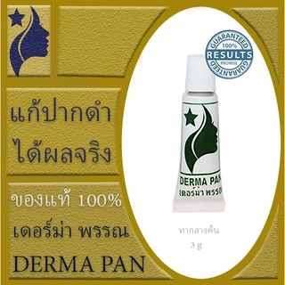 ครีมแก้ปากดำ ลิป Lip Treatment ชมพูแบบธรรมชาติ เหมาะกับทุกสภาพผิว เดอร์ม่า พรรณ DERMA PAN หลอดเขียว ทาก่อนนอน