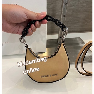 Charles Keith Koi Chain Handle Mini Bag กระเป๋าสะพายใบเล็ก สีเบจ