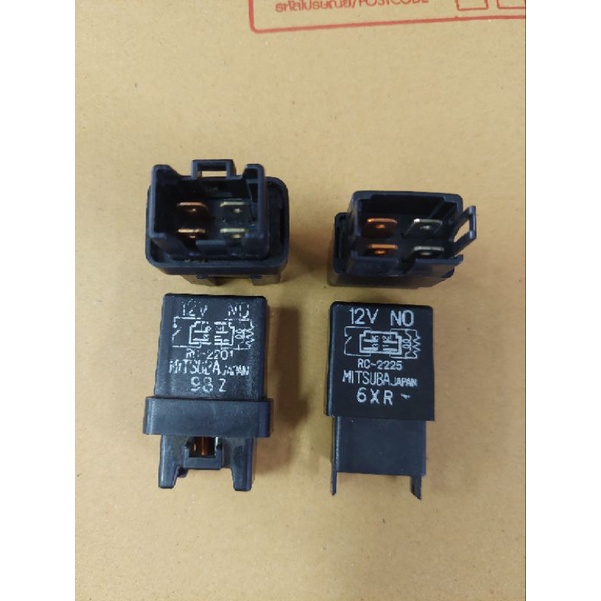 RELAY/HONDA /4PIN รีเลย์HONDA 4ขาMITSUBA ตัวหนา. ตัวบาง ////ราคาต่อ1ชิ้น ////แท้ มือ2ญี่ปุ่น