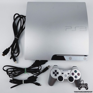 เครื่องเกมPS3 Slim สีเงินSliver 320GB สีสะสมซื้อแล้วจะมีแต่เงิน มีเกมในเครื่อง ps3แปลงสายมืด *ผ่อน0%/เก็บปลายทางได้*