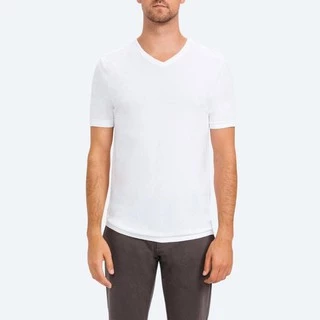 Tshirtmart เสื้อยืด คอวี สีขาว สีดำ ผ้าฝ้าย100% - SV