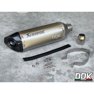 ปลายท่อ Akrapovic 18 นิ้ว ตัวอ้วน เลสสียิงทราย ปากฟิมเคฟล่า ปากเฉียง งานเกรดเอ