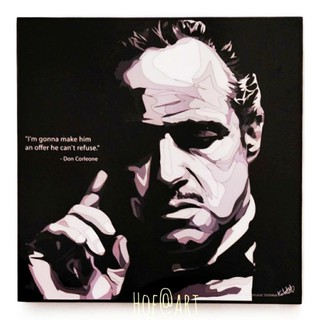 Godfather #2 Don Corleone ก็อดฟาเธอร์ เจ้าพ่อ รูปภาพ​ติด​ผนัง ​pop​ art การ์ตูน กรอบรูป แต่งบ้าน ของขวัญ รูปภาพ โปสเตอร์