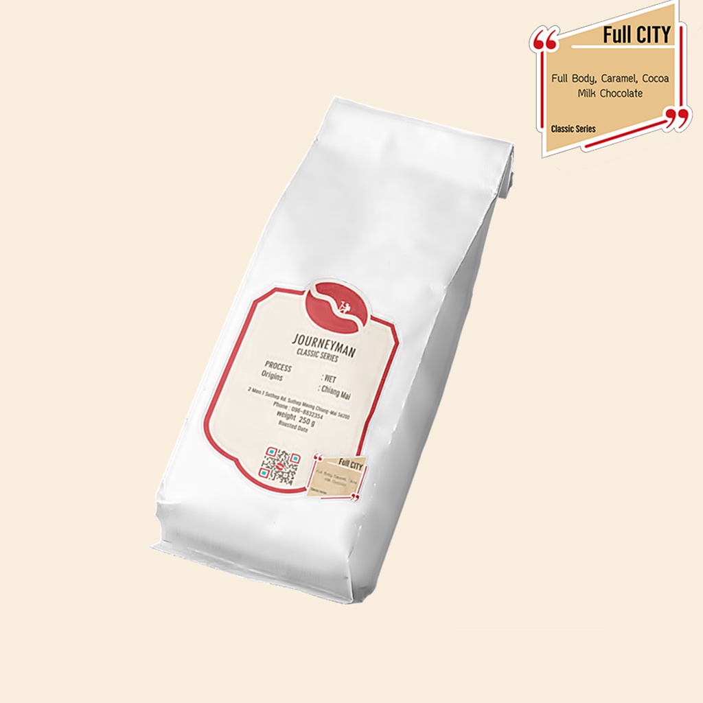 Journeyman เมล็ดกาแฟอราบิก้า 100 % คั่วกลาง FullCity Roast