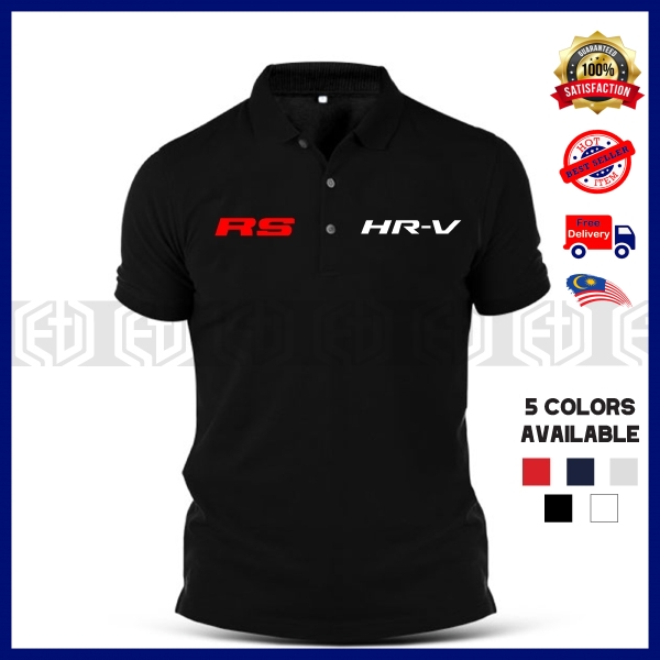 เสื้อโปโลผ้าฝ้าย Honda HRV RS HR-V Sulam Kolar Casual เสื้อยืดเสื้อ Motorsport Racing Pakaian Baju U