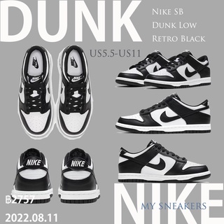 ✙✣Nike SB Dunk Low Retro Black สินค้าถ่ายจากงานจริง ของแท้100%💯รองเท้าผ้าใบ รองเท้า รองเท้าวิ่ง รองเท้า nike