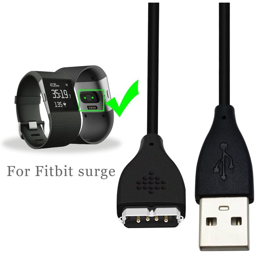 สายชาร์จ Usb สําหรับ Fitbit Surge สายชาร์จวันที่มีคุณภาพสูงเหมาะสําหรับ Fitbit Surge